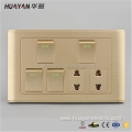 good quality golden 4 switches and 2 sockets